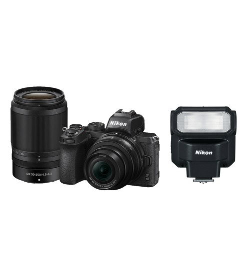 Nikon Z50 Mirrorless Kit 16-50mm + 50-250mm with Nikon SB-300 Speedlight (Promo Cashback Rp 2.500.000)